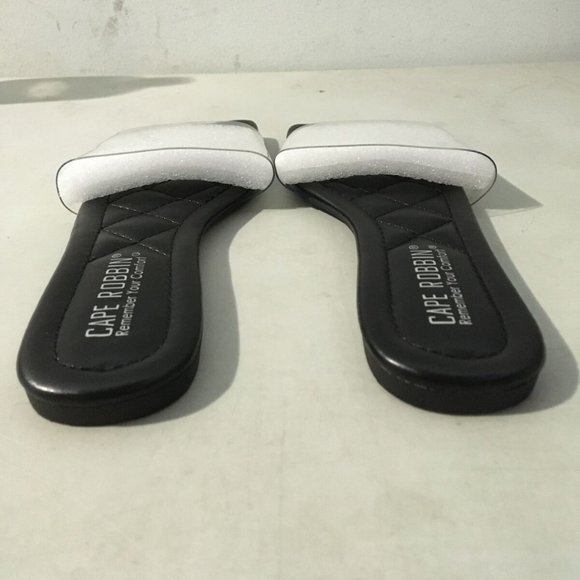 NEW CAPE ROBBIN KEKO SLIDE SANDALS BLACK WITH CLEAR STRAP 5.5 - Picture 6 of 10